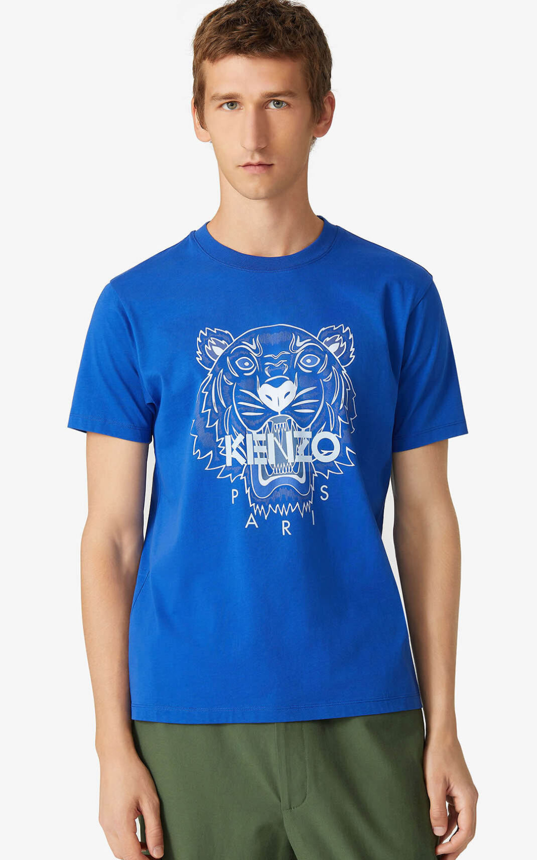 Kenzo Tiger μπλουζακια ανδρικα μπλε ρουά μπλε | GR051318